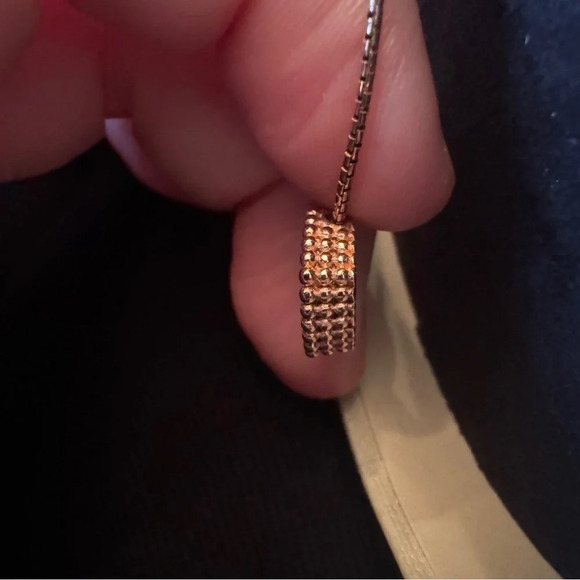 LINKS OF LONDON 18K Rose‎ Gold Vermeil Pure Square  Necklace NIB - Picture 4 of 11